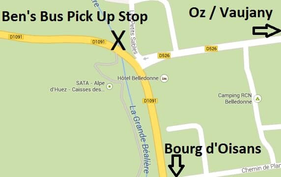 Map Rochetaille Bus Stop