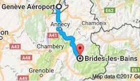 Geneva to Brides Les Bains Directions