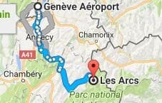 Geneva to Les Arcs Directions