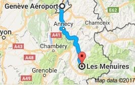 Geneva to Les Menuires Directions