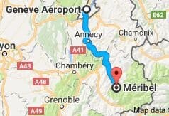 Geneva to Meribel Directions