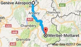 Geneva to Mottaret Directions