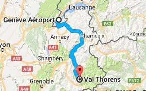 Geneva to Val Thorens Directions