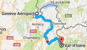 Geneva to Val d'Isere Directions