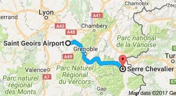 Grenoble Airport to Serre Chevalier Directions