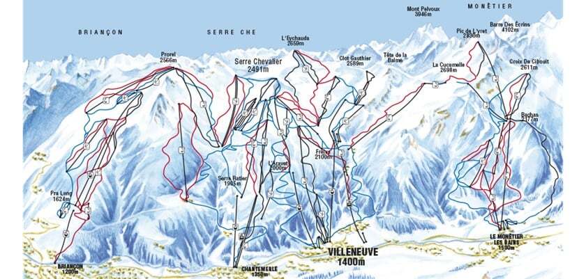 Serre Chevalier Valley Map of Resorts