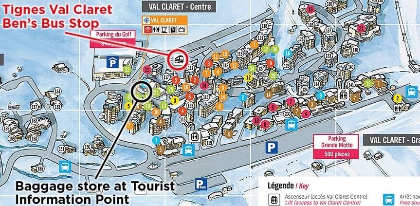 Tignes Val Claret Airport Transfer Bus Stop