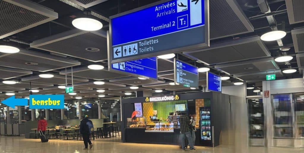 How to find Bens Bus Desk at Geneva Airport