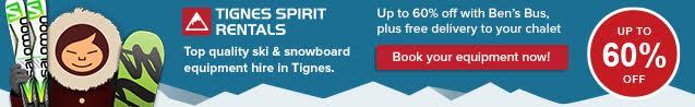 Tignes Spirit Ski Hire Web page banner 60%