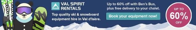 Val Spirit Ski Hire Web page banner 60%