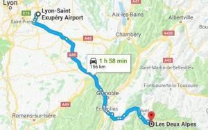 Lyon Airport to Les Deux Alpes Directions