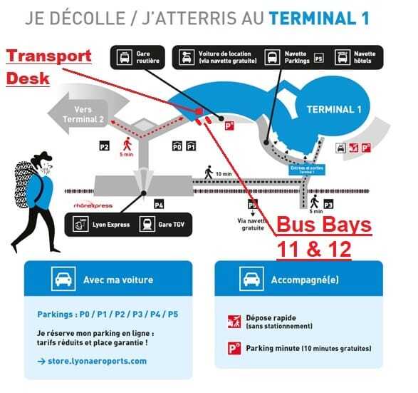 Lyon Airport Ben's Bus Bays