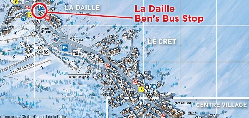 Val d'Isere La Daille Airport Transfer Bus Stop