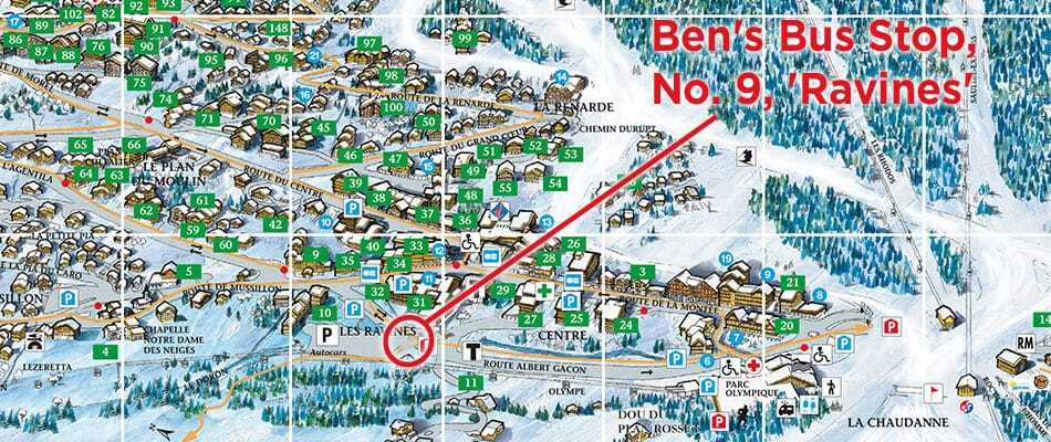 Meribel Centre Arret Bus Navette Aeroport