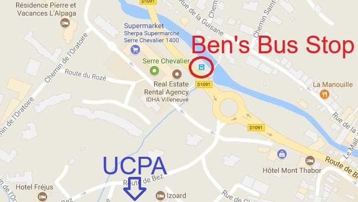 Villeneuve Ben's Bus Stop Map